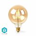 Bec WiFi Smart LED cu filament Nedis, E27, 125 mm, 5W, 500 lm, 2700K, auriu